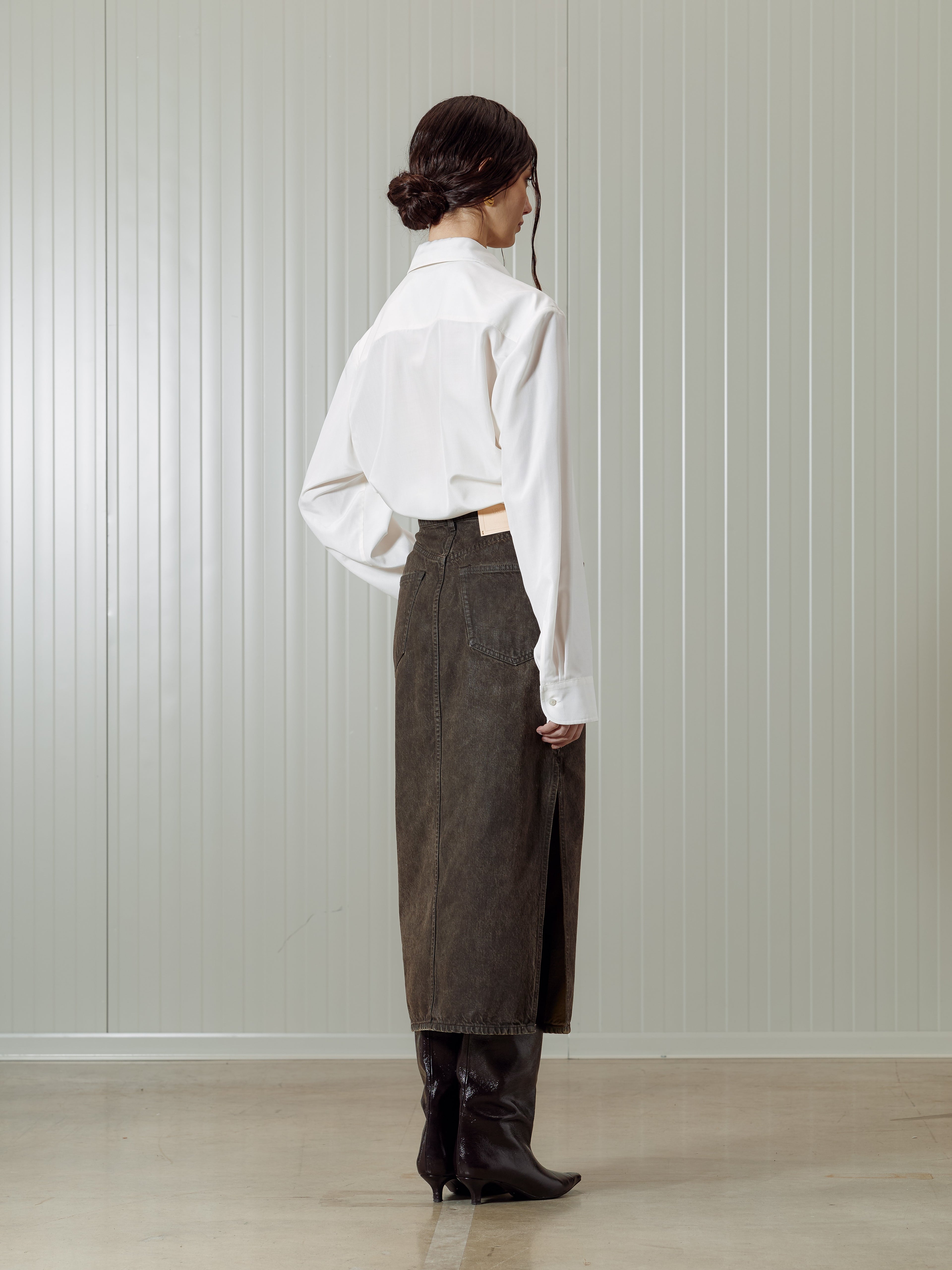 DEA _ BROWN COATED SKIRT