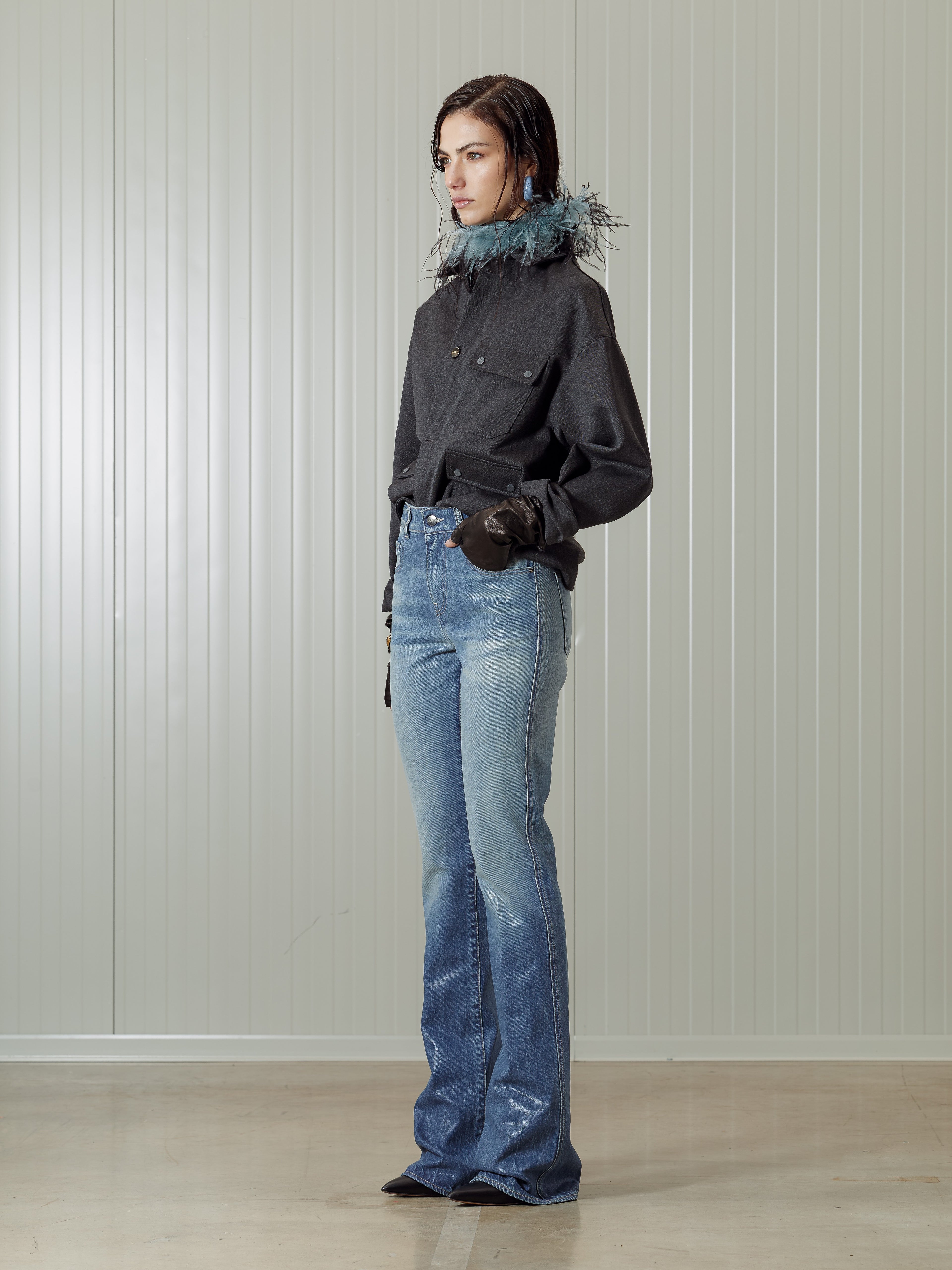 TABITA _ VINTAGE BLUE SHINY COATED