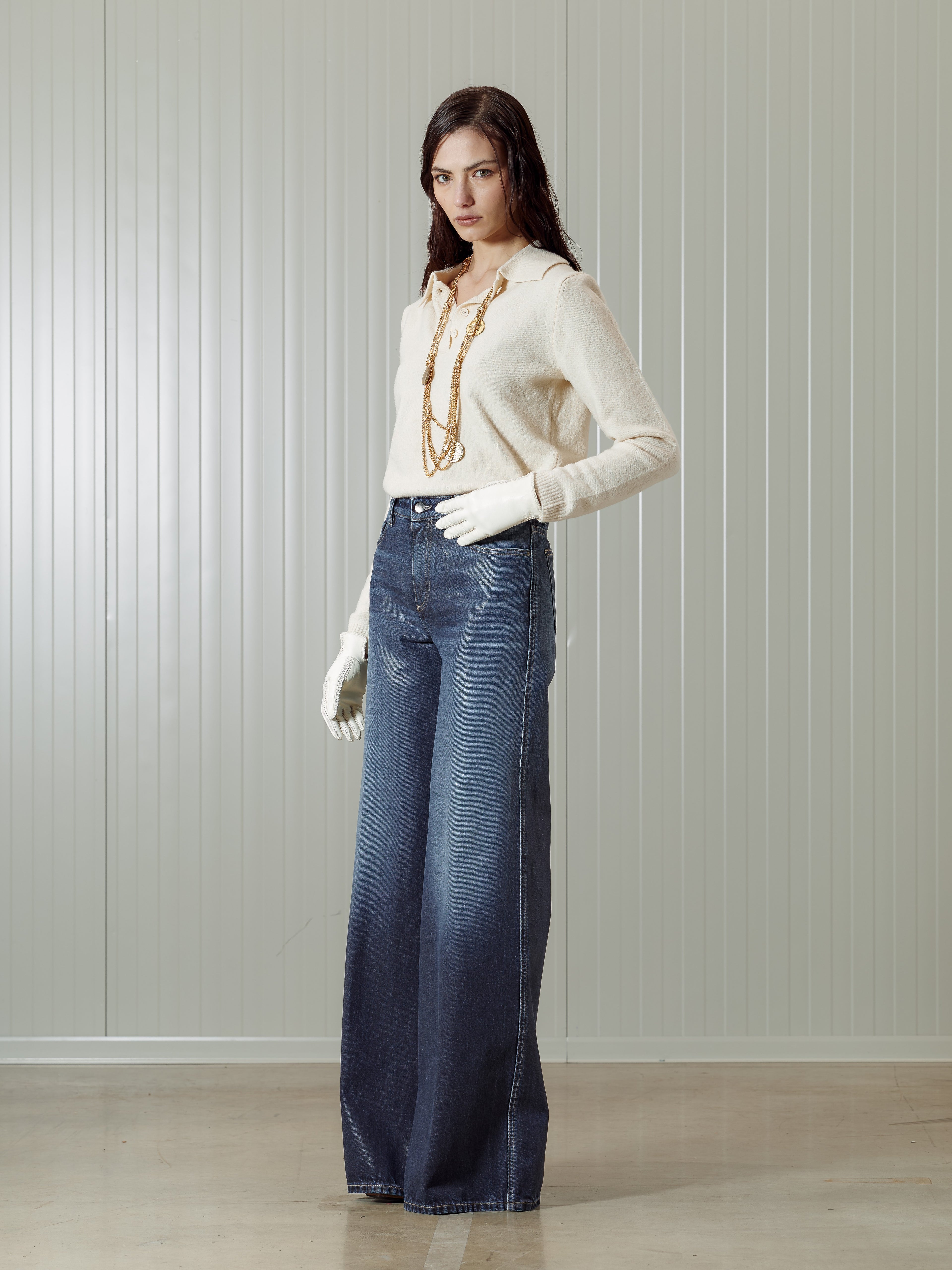 TINA _ VINTAGE BLUE SHINY COATED